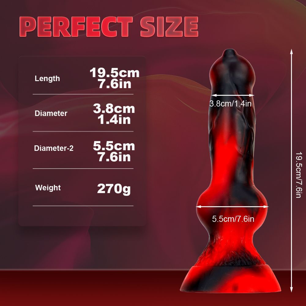 7 Inch Silicone Knot Hellhound Dildo