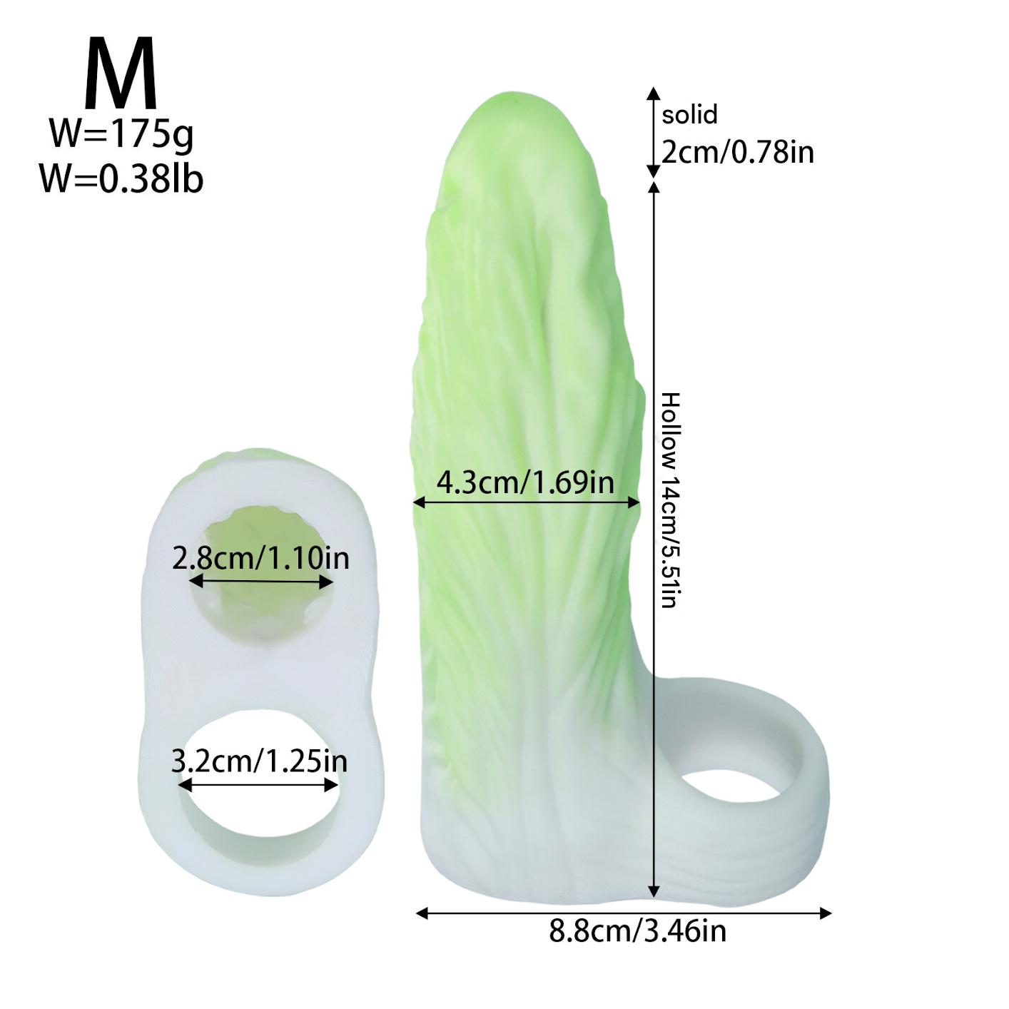 5 Inch Cabbage Silicone Men Cock Sleeve