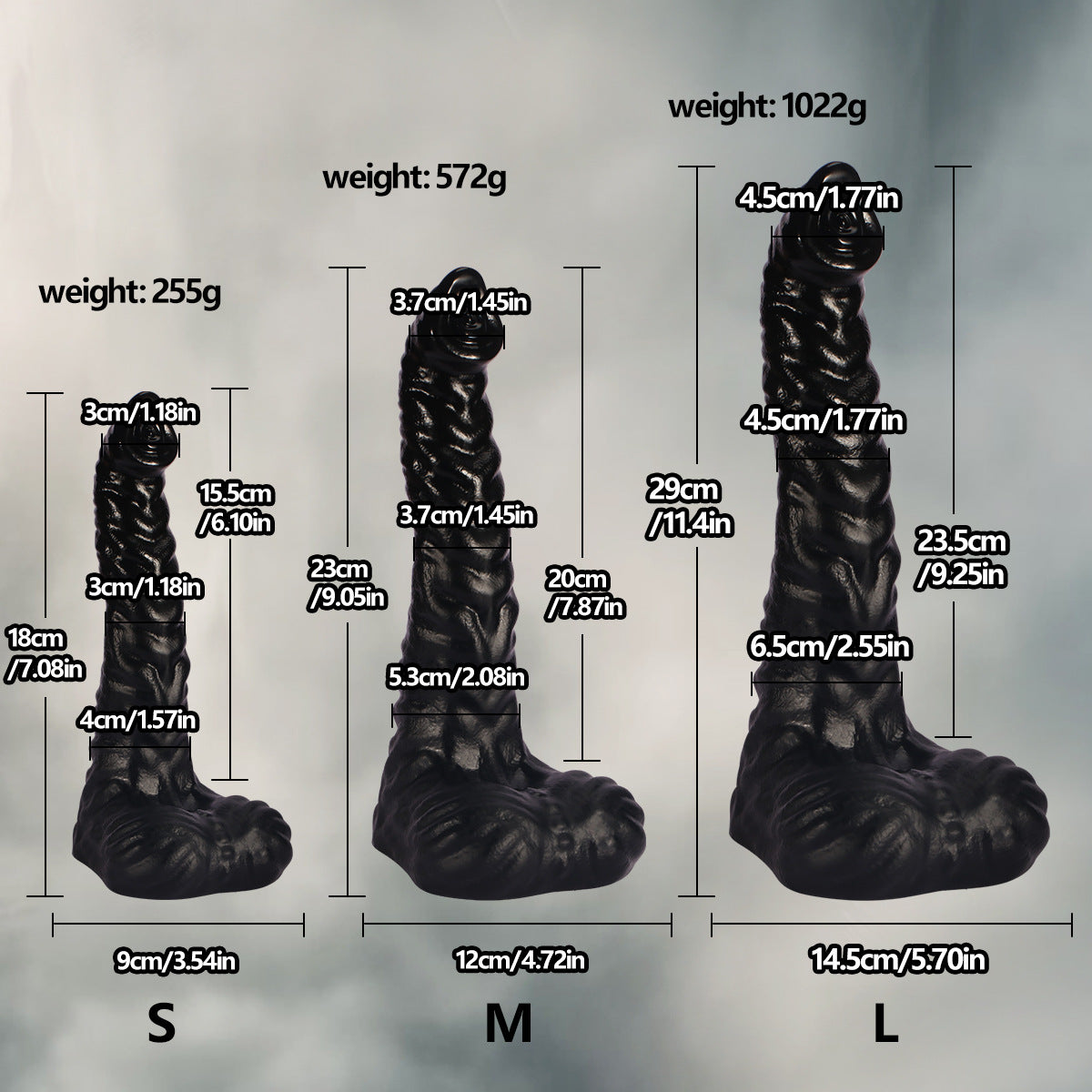 Black Elephant Trunk Fantasy Dildo
