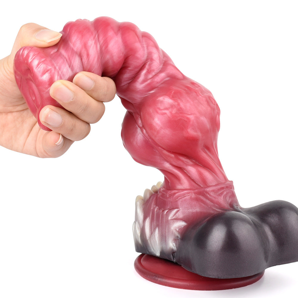 Pink Furry Werewolf Knot Monster Dildo