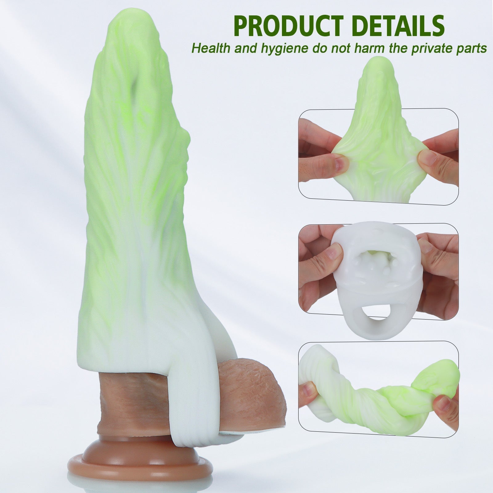 5 Inch Cabbage Silicone Men Cock Sleeve