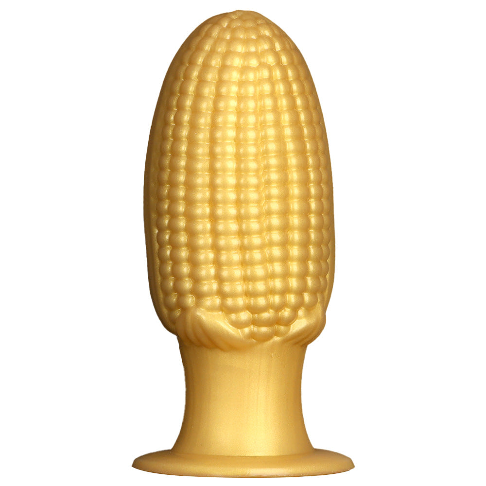 Large Anal Toys Gold Silicone Corn