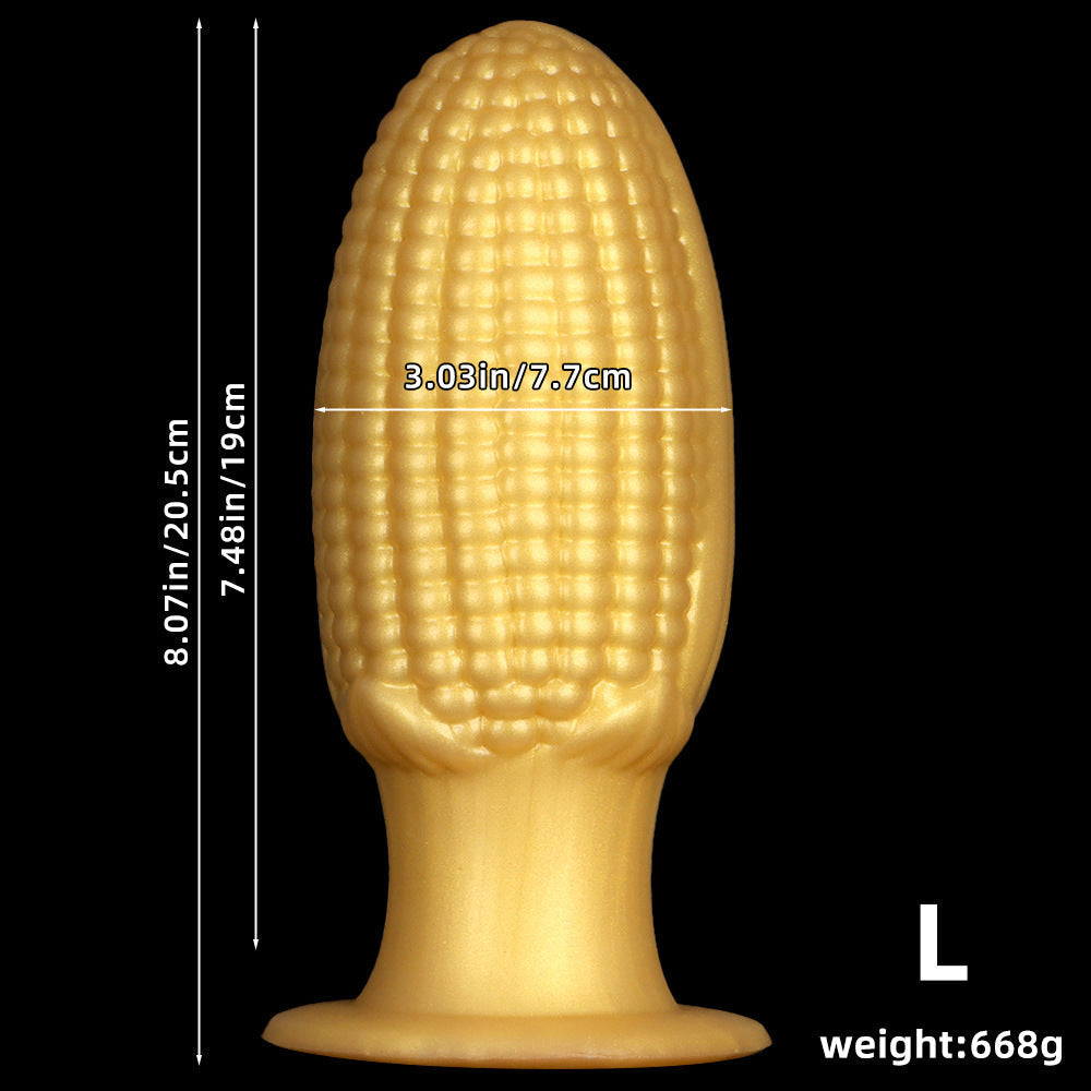 Large Anal Toys Gold Silicone Corn