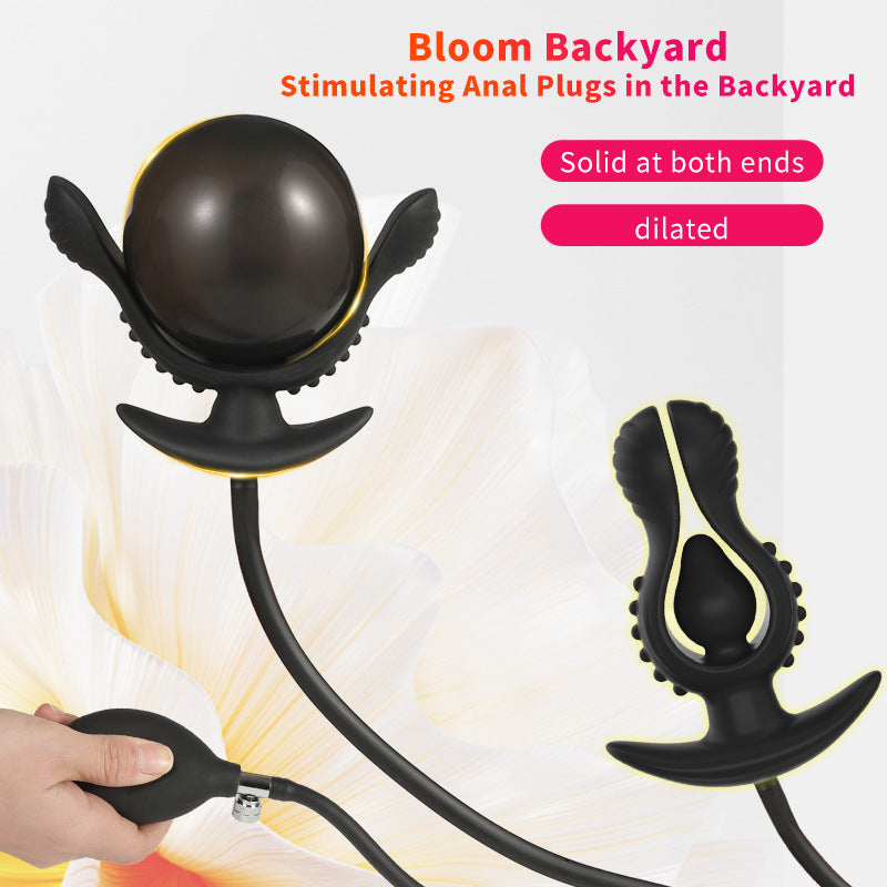 New Big Black Inflatable Butt Plug