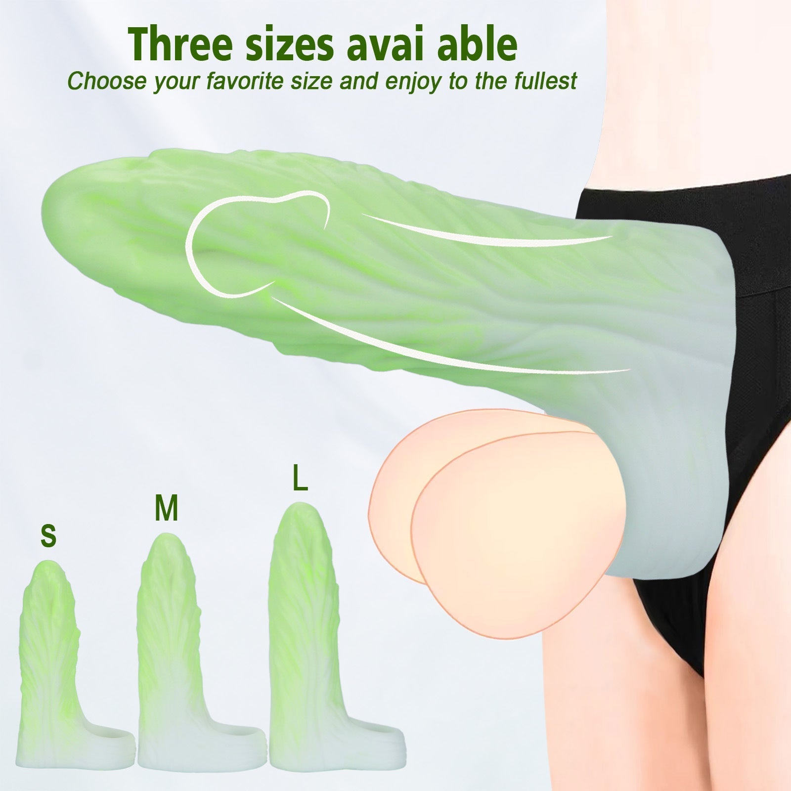 5 Inch Cabbage Silicone Men Cock Sleeve