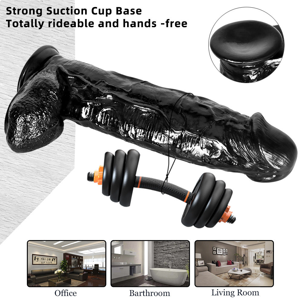 Extreme Dildo Black 18 Inch Super Thick