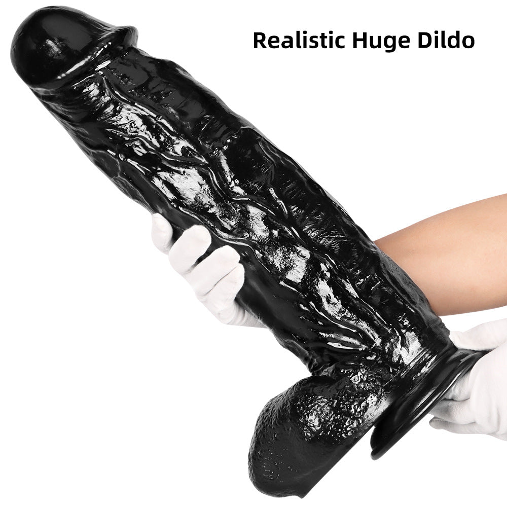 Extreme Dildo Black 18 Inch Super Thick