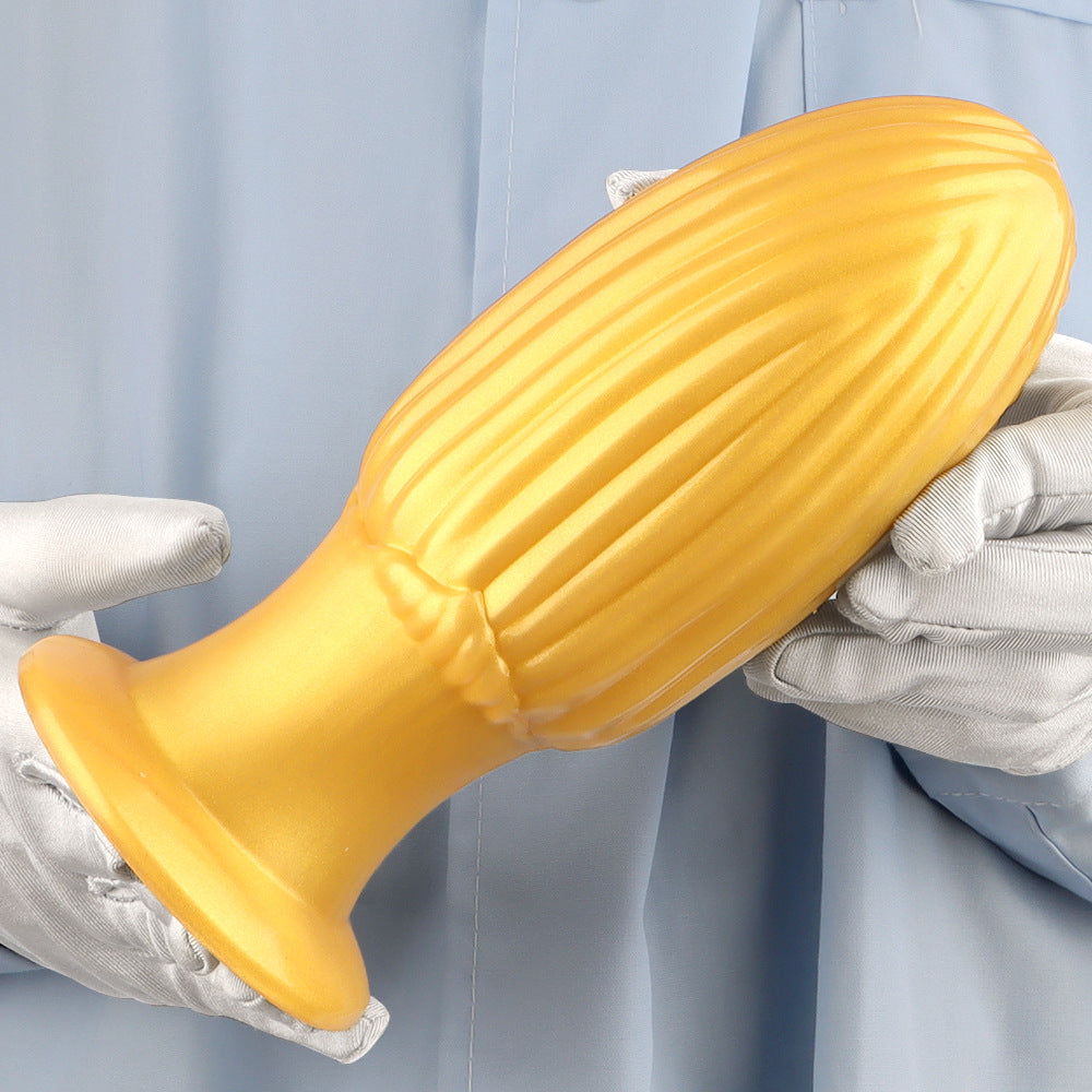 Large Anal Toys Gold Silicone Corn