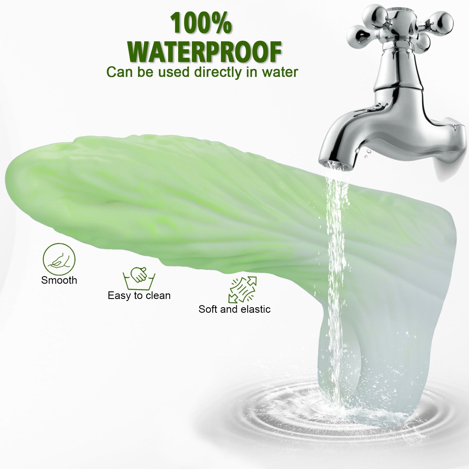 5 Inch Cabbage Silicone Men Cock Sleeve