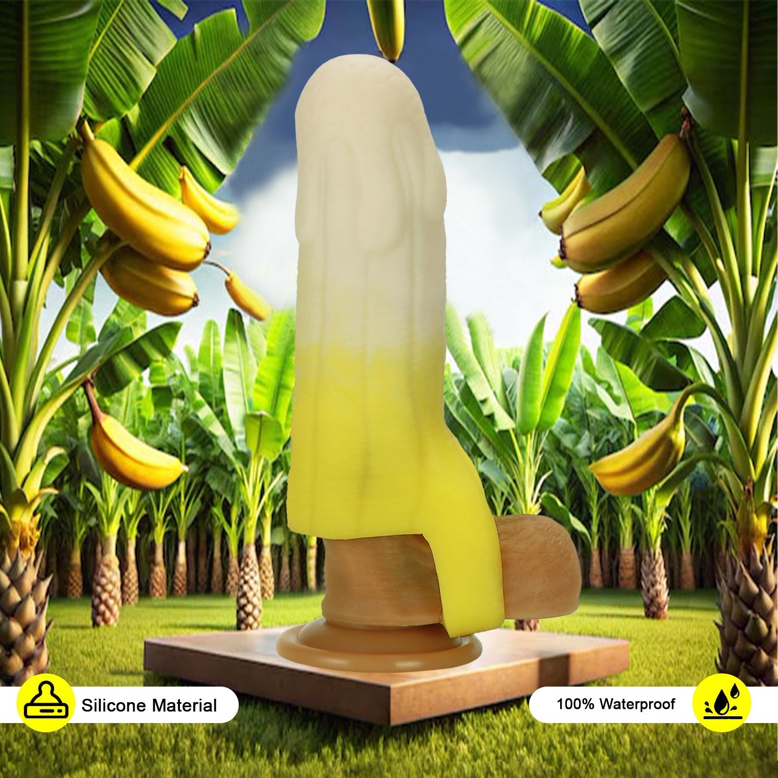 5 Inch Silicone Banana Male Penis Sleeve
