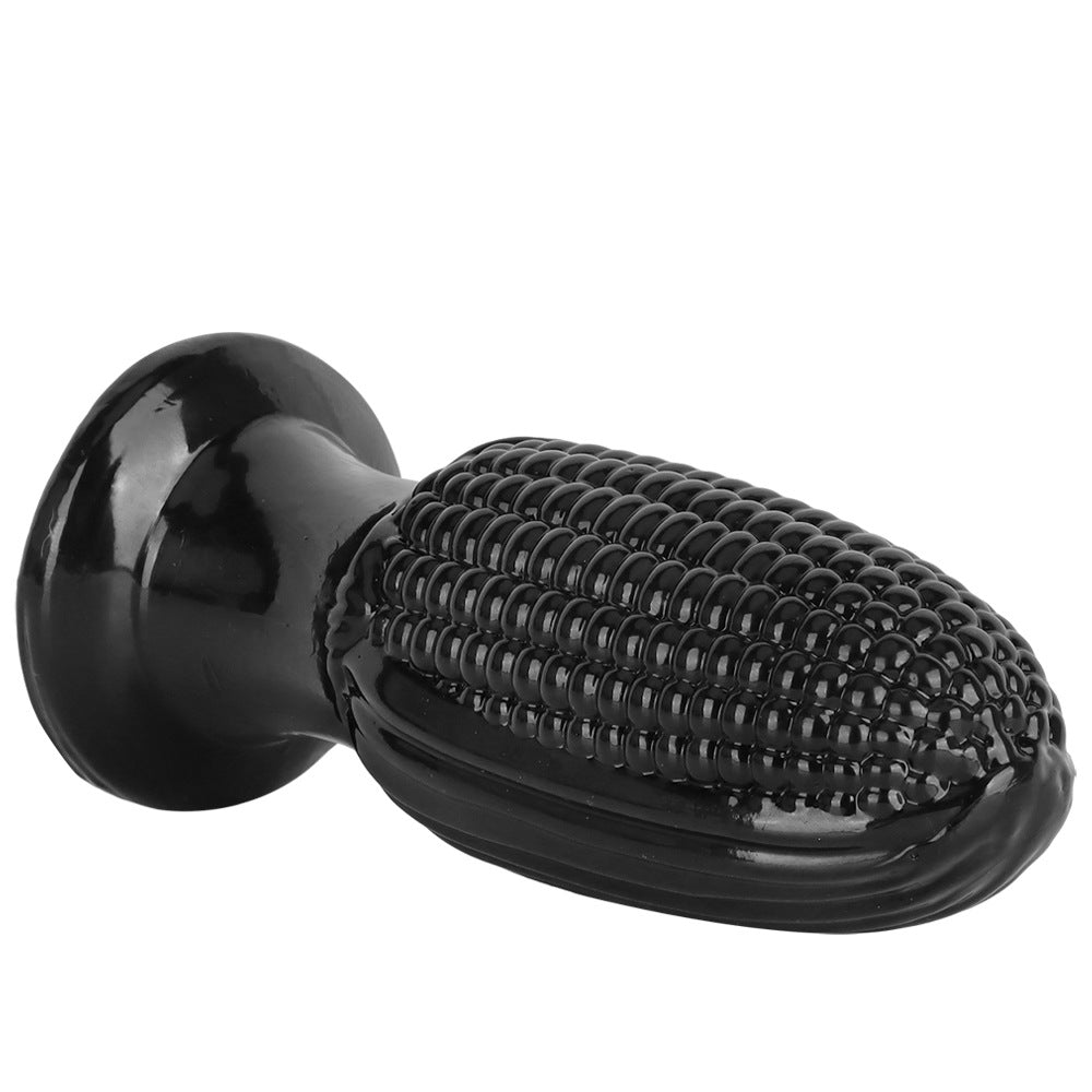 Black PVC Corn Cob Huge Butt Plug