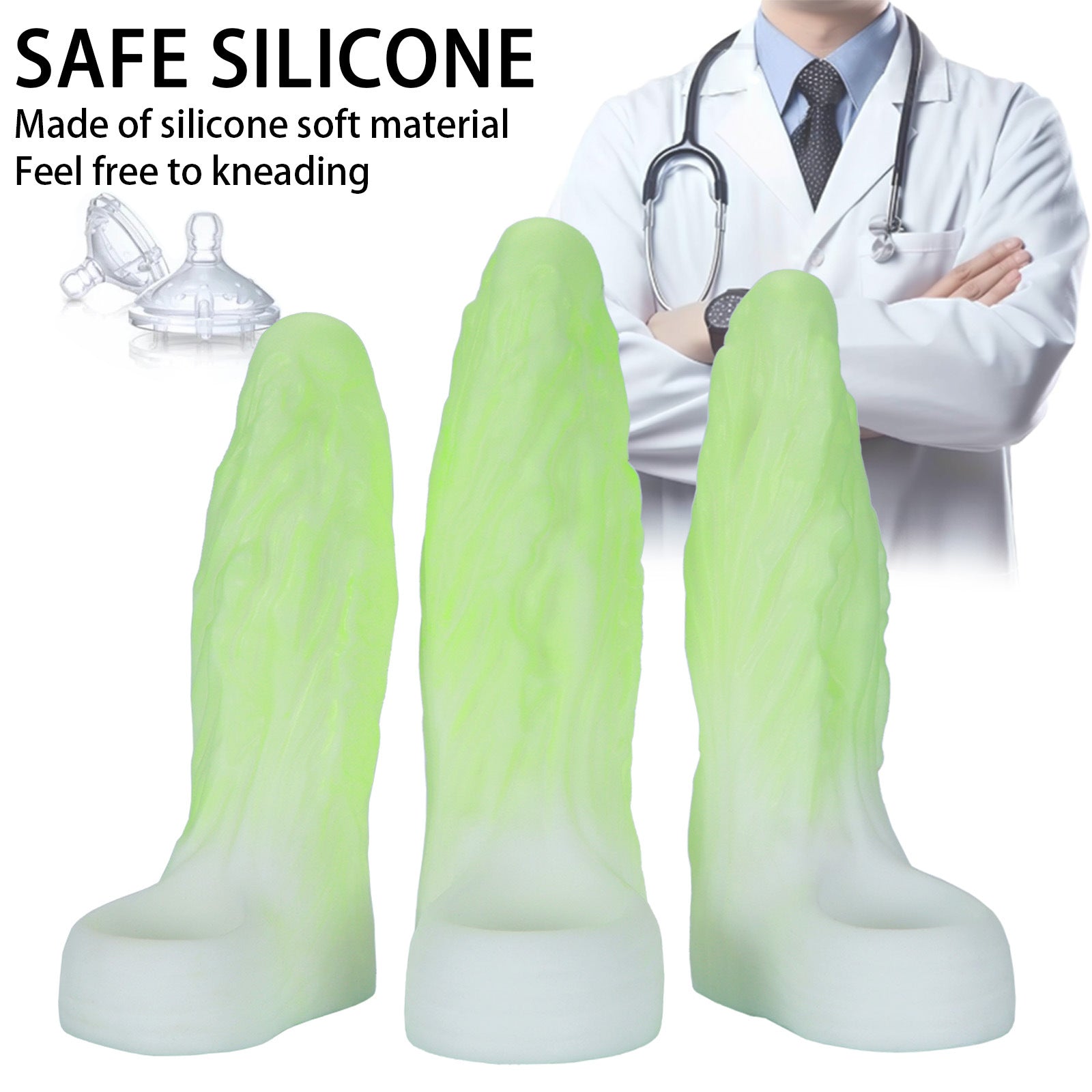 5 Inch Cabbage Silicone Men Cock Sleeve