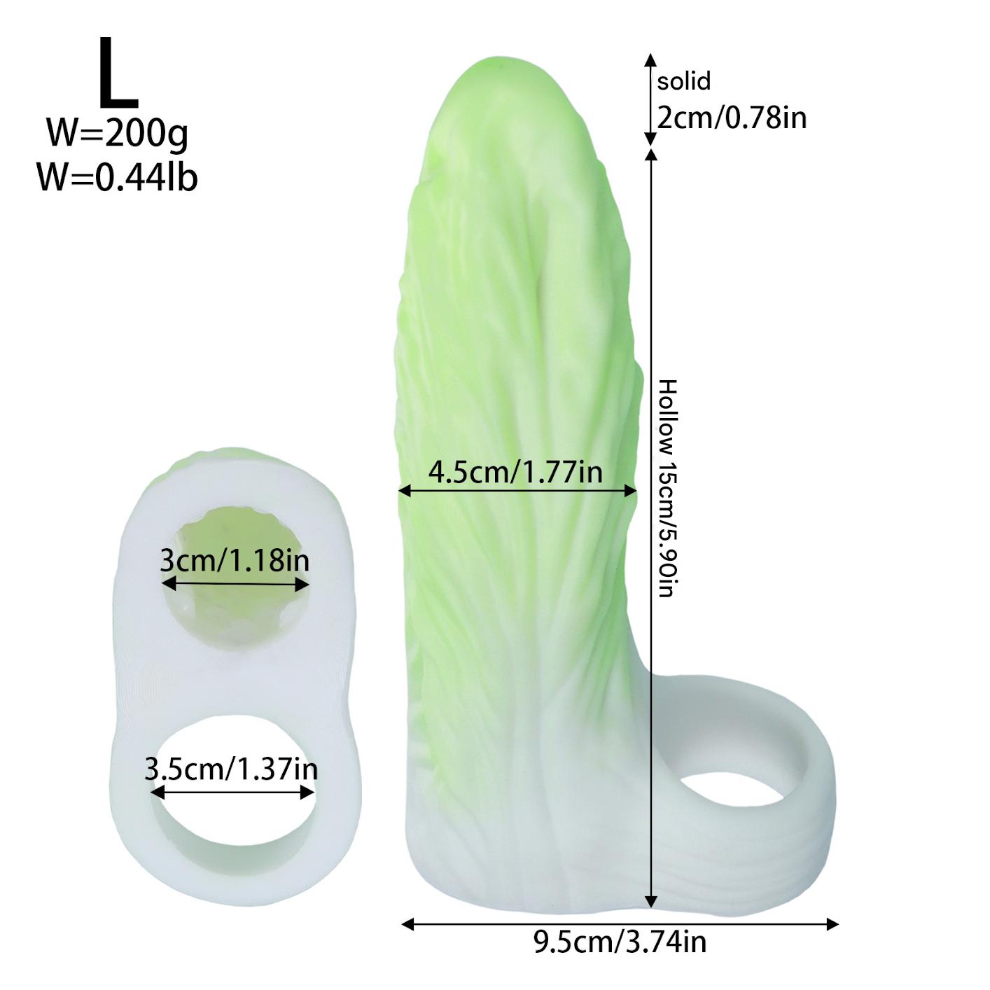 5 Inch Cabbage Silicone Men Cock Sleeve