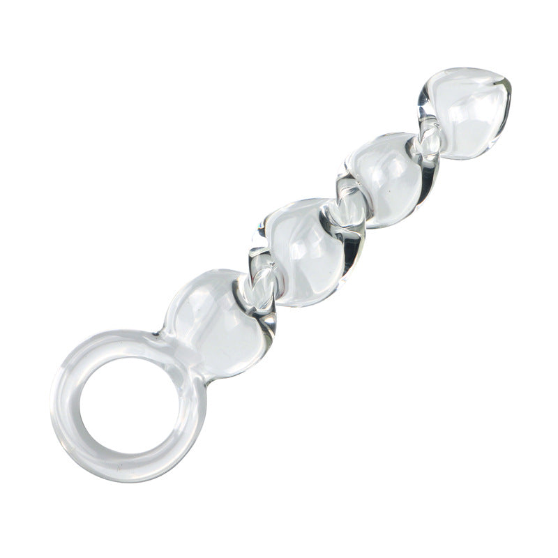 8 Inch Spiral Anal Glass Dildo