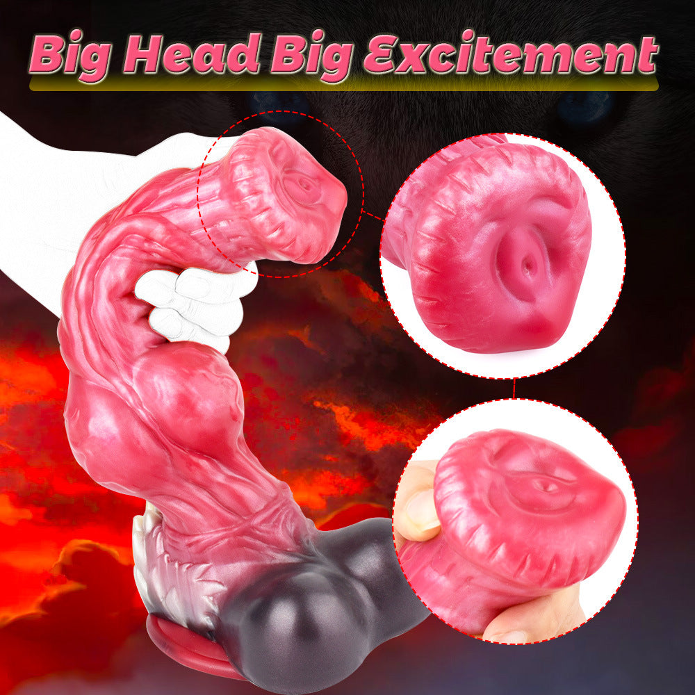 Pink Furry Werewolf Knot Monster Dildo