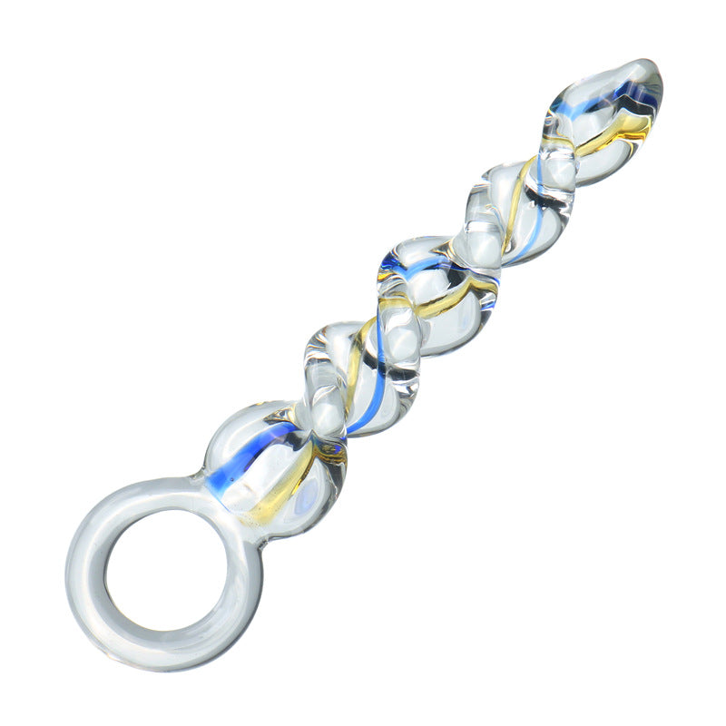 8 Inch Spiral Anal Glass Dildo