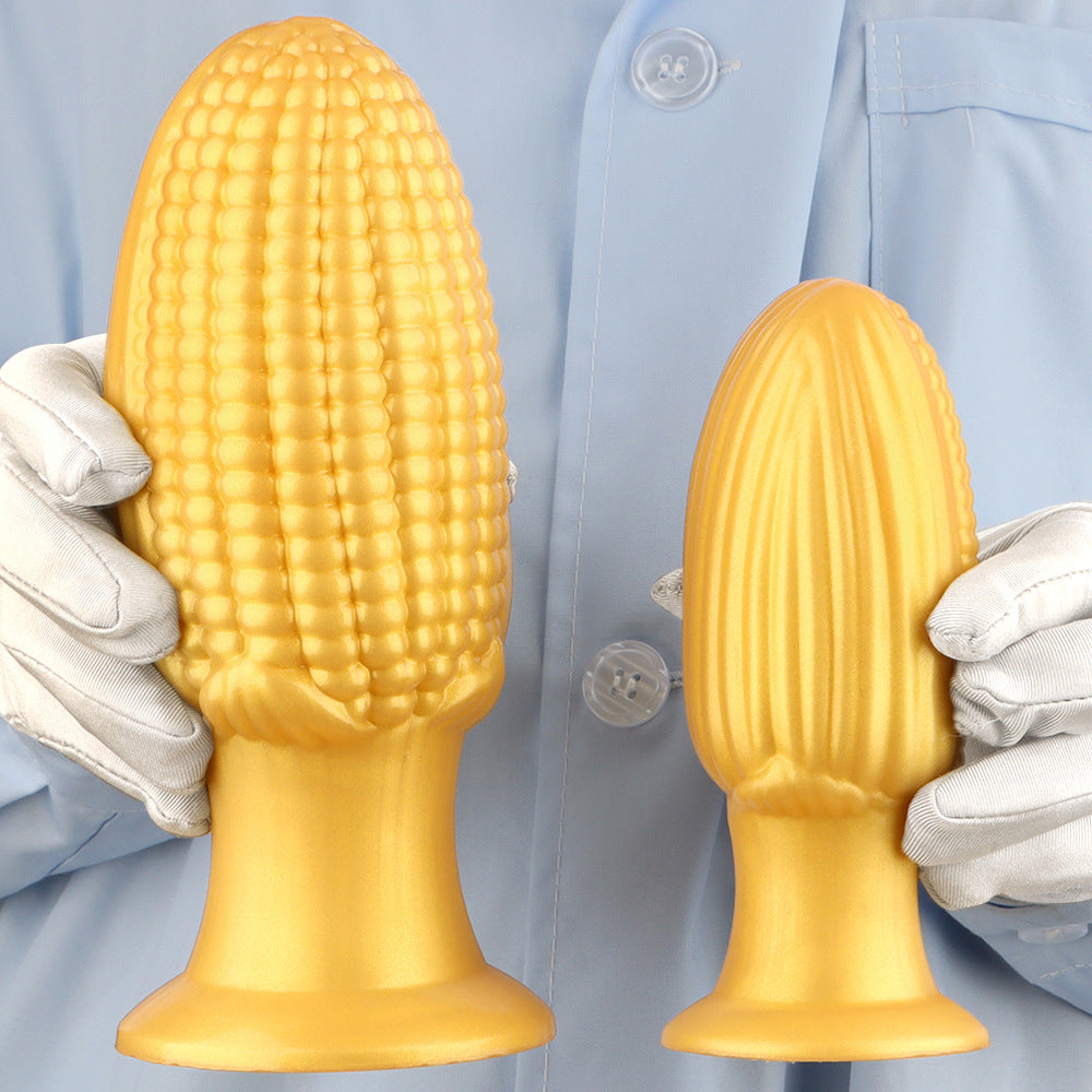 Large Anal Toys Gold Silicone Corn