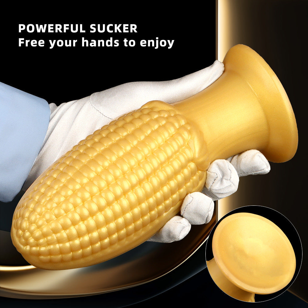 Large Anal Toys Gold Silicone Corn