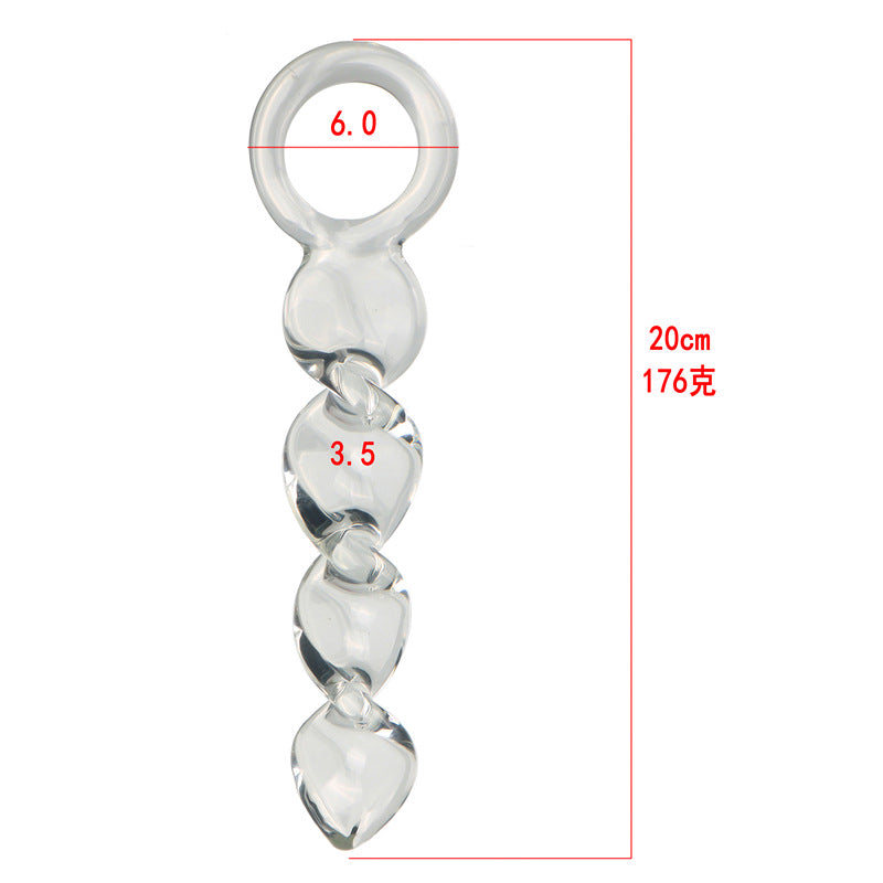 8 Inch Spiral Anal Glass Dildo