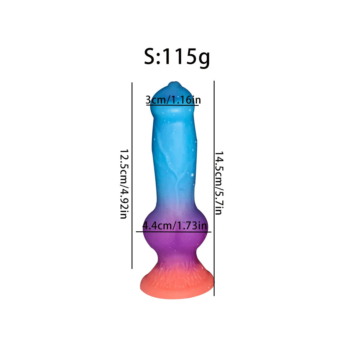 Glow in the Dark Knot Dog Dildo