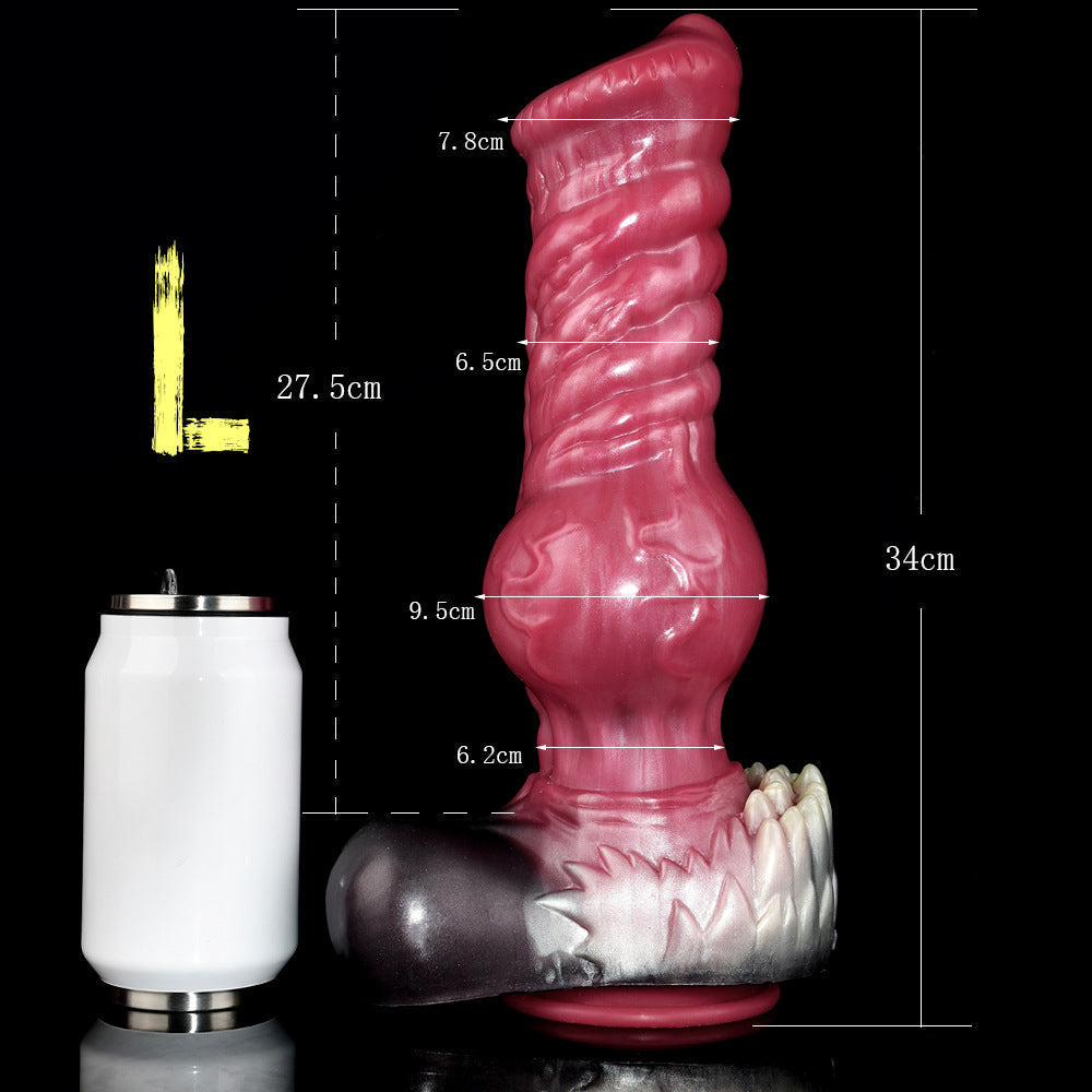 Pink Furry Werewolf Knot Monster Dildo