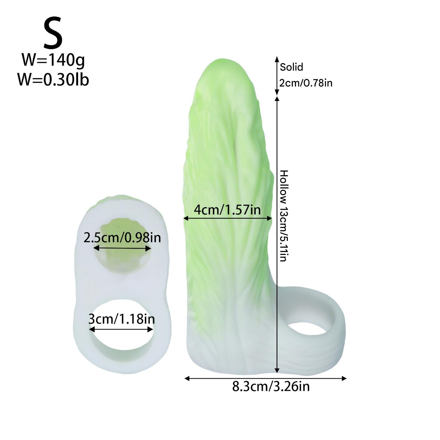 5 Inch Cabbage Silicone Men Cock Sleeve