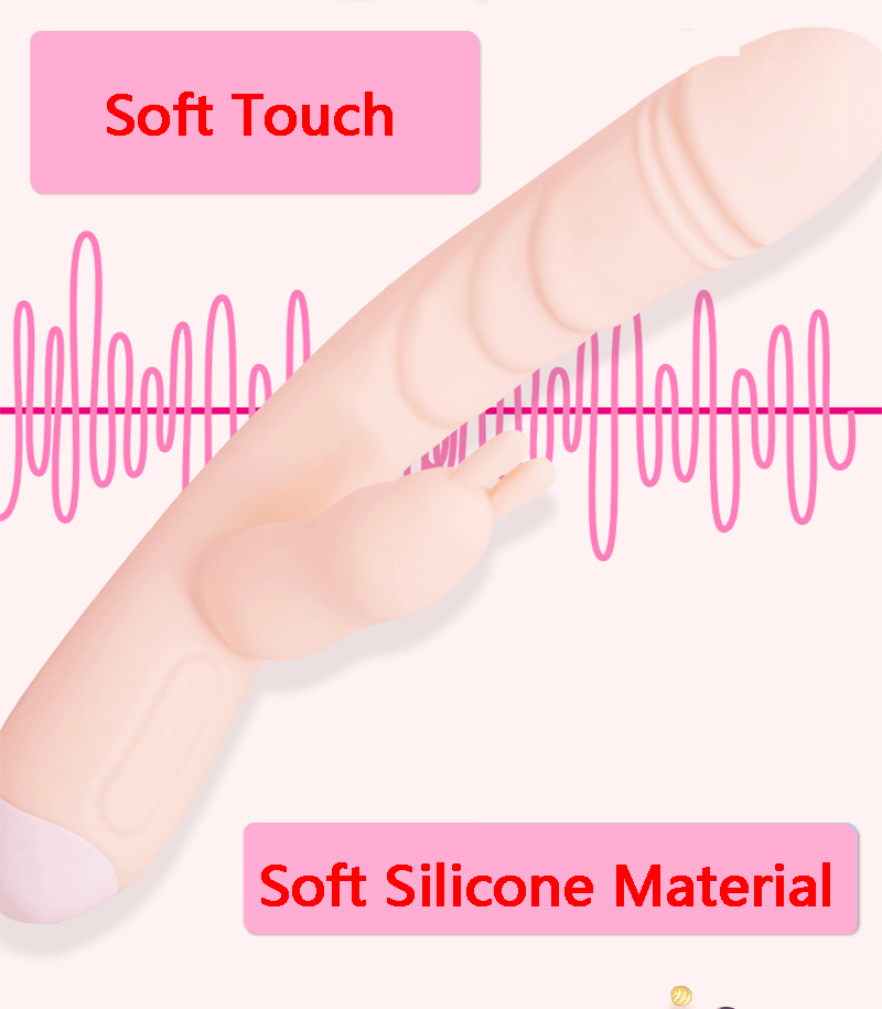 Pink Silicone Ribbed Rabbit Vibrator