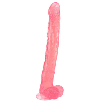 Pink Extra Long 16 Inch Jelly Dildo