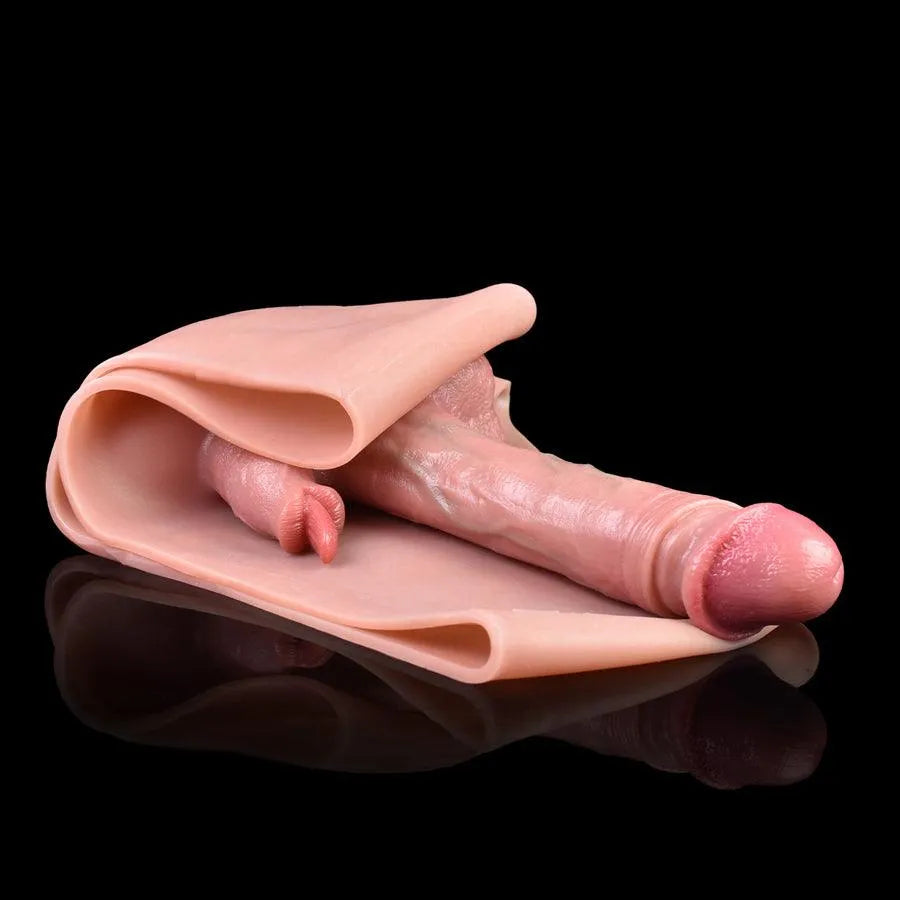 8 Inch Realistic Rabbit Hollow Dildo Pants