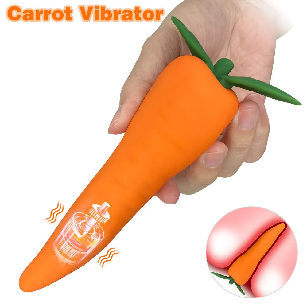 Carrot Dildo 7 Frequency Vibration G Spot Sex Toy