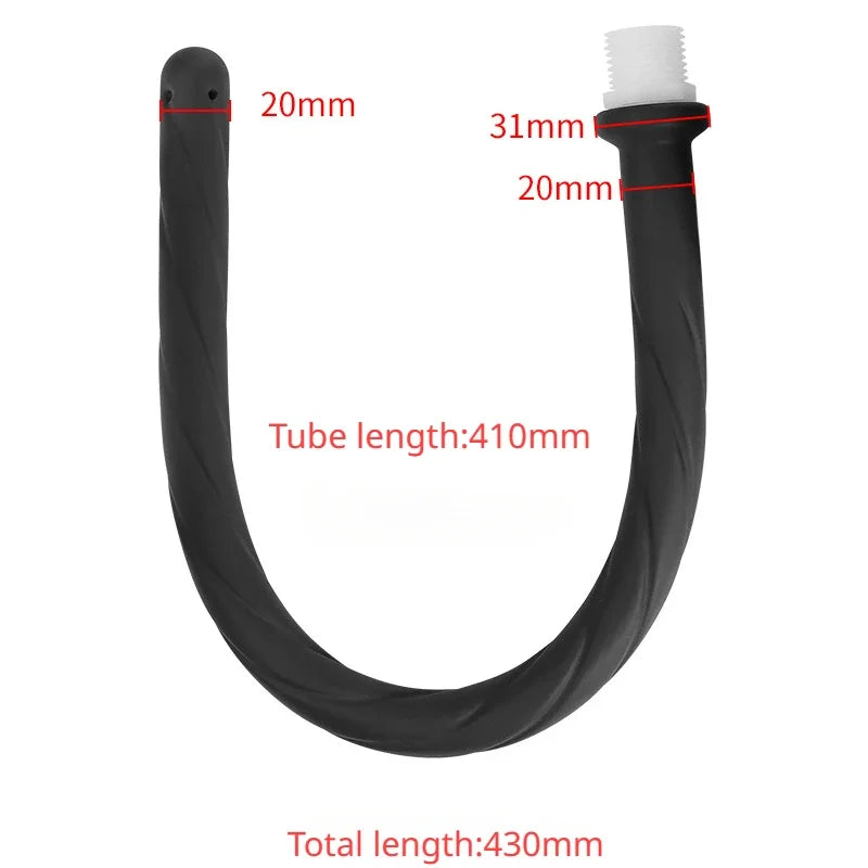 16 Inch Black Shower Anal Irrigator