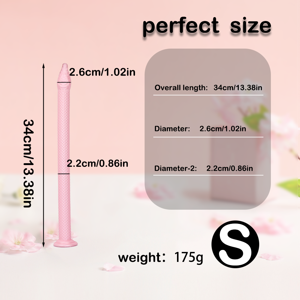 21 Inch Pink Soft Snake Fantasy Dildo
