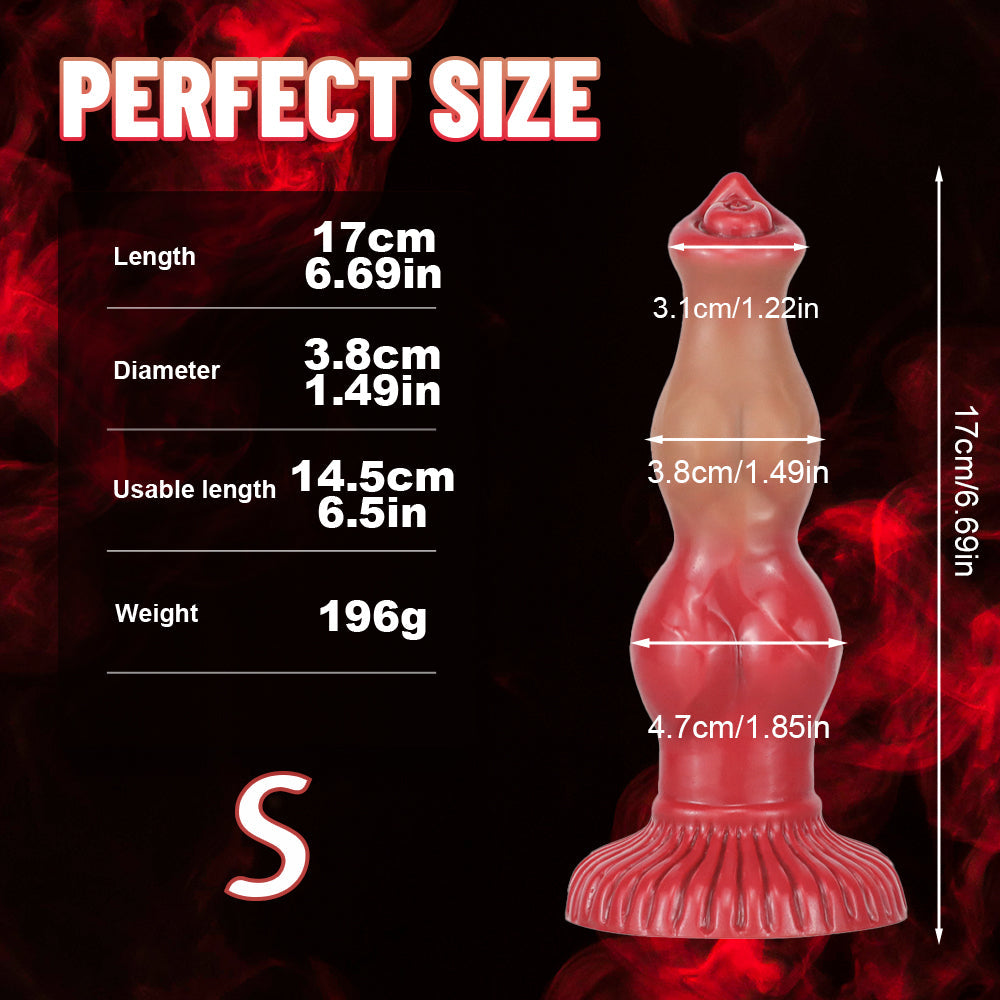Realistic Canine Silicone Dildo with Knot
