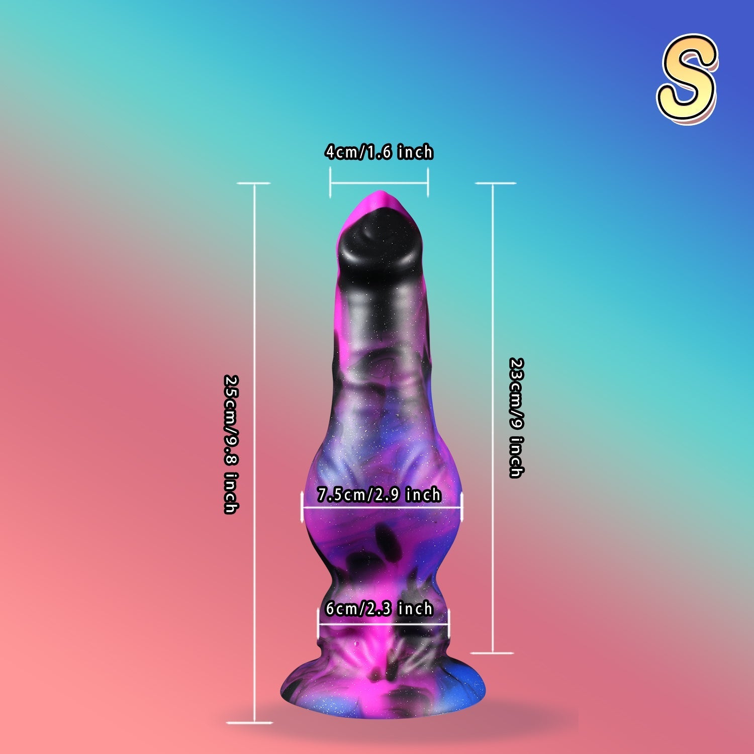 Fantasy Purple Silicone Dog Knot Dildo