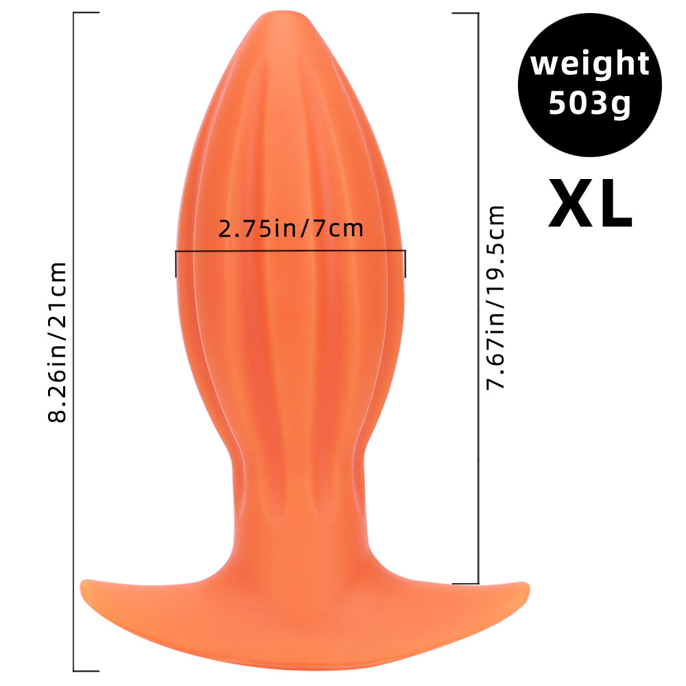 Elliptical Conical Silicone Giant Butt Plug Kit