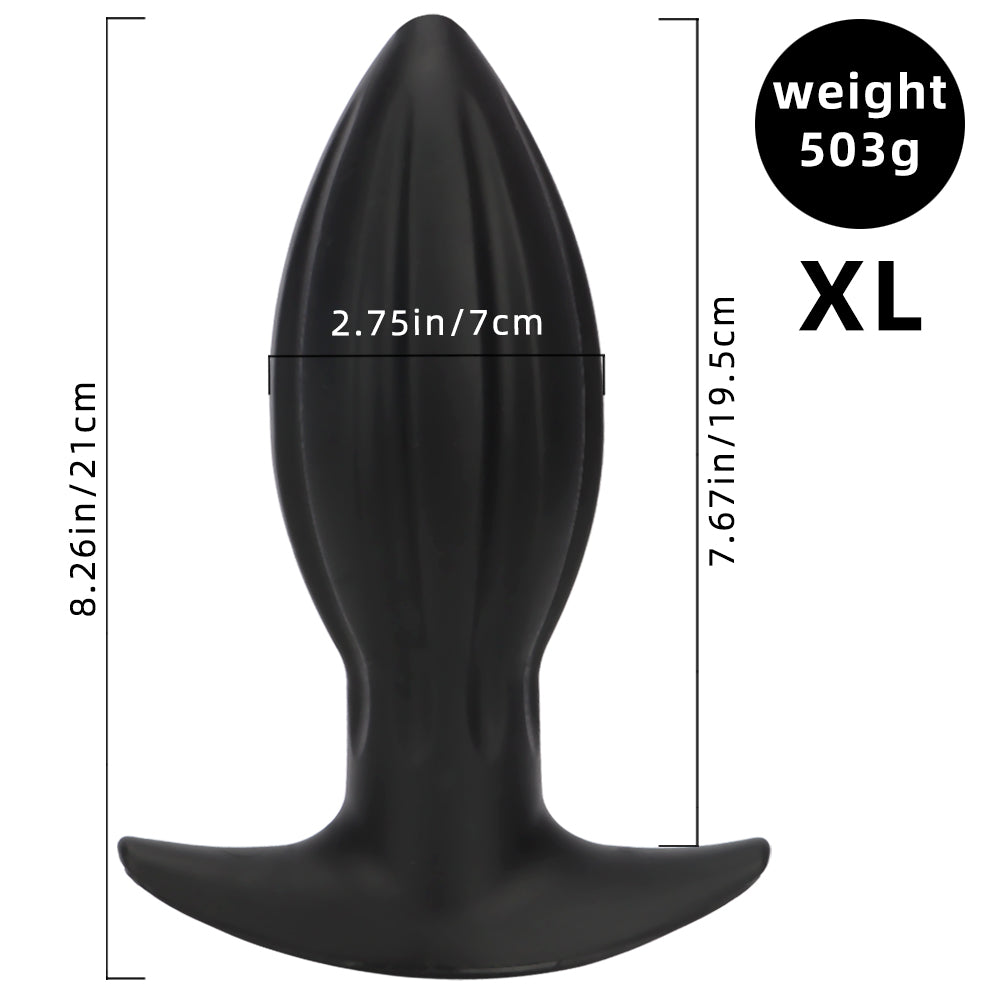 Elliptical Conical Silicone Giant Butt Plug Kit