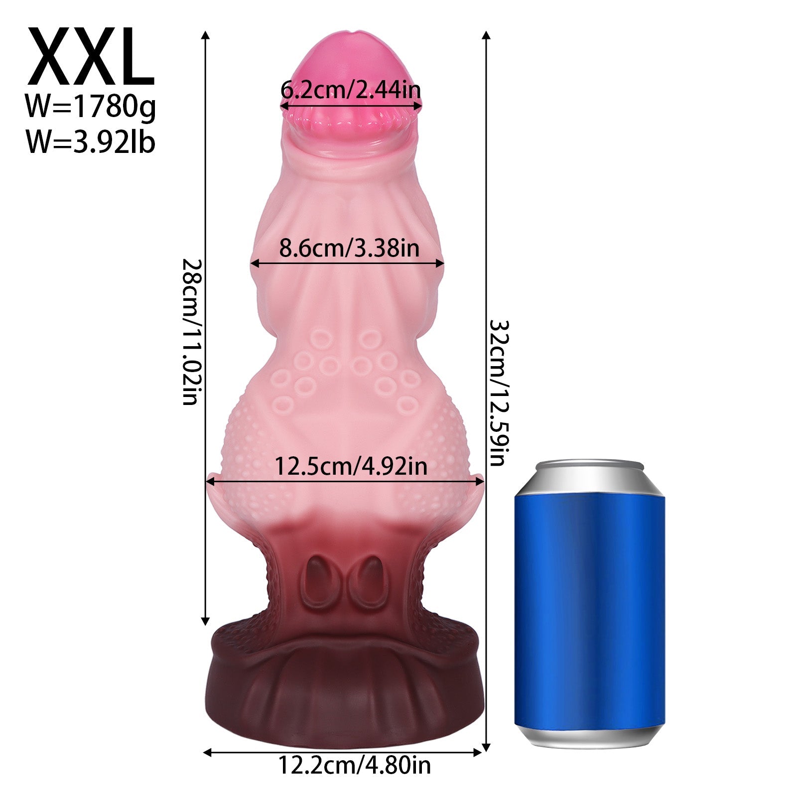 Biggest Anal Toy Pink Monster Knot Dildo