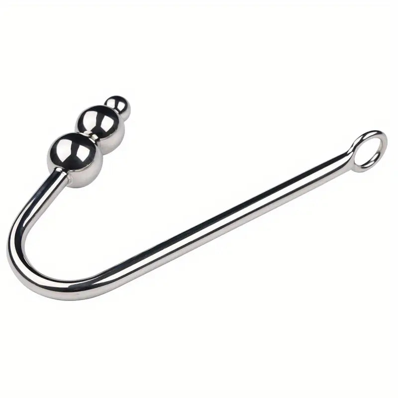 Handcuffs with Leash Metal Anal Hook to Collar