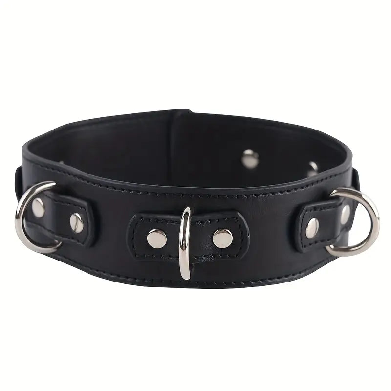 Handcuffs with Leash Metal Anal Hook to Collar
