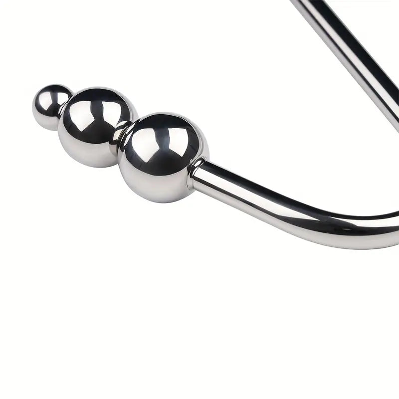Handcuffs with Leash Metal Anal Hook to Collar