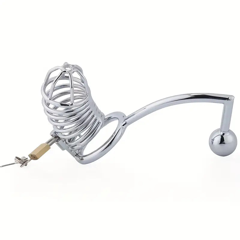 Stainless Steel Penis Cage Anal Hook Male