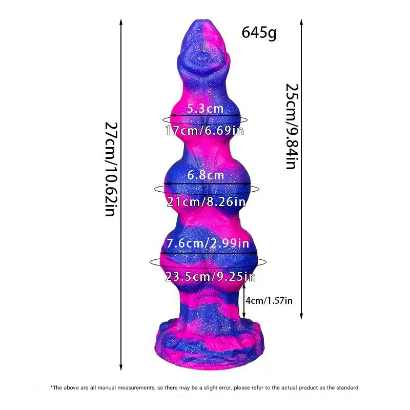 Colorful Glitter Huge Dog Knot Dildo