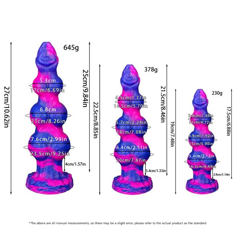 Colorful Glitter Huge Dog Knot Dildo