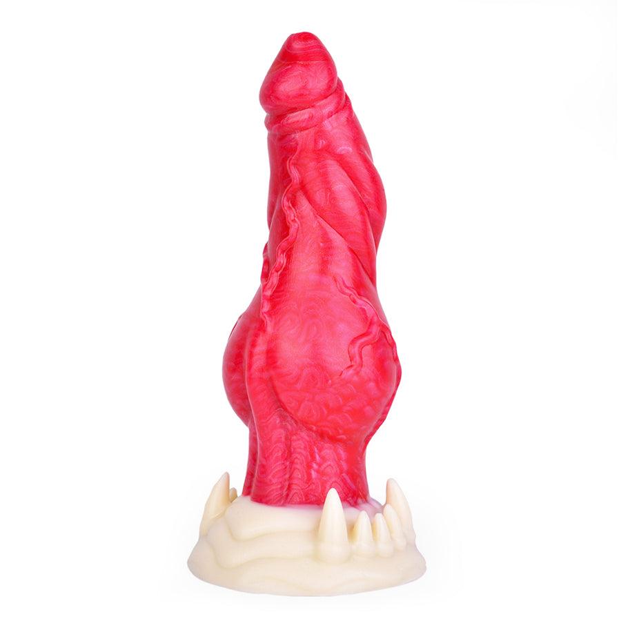 Red Spiked 7 Inch Monster Dog Dildo