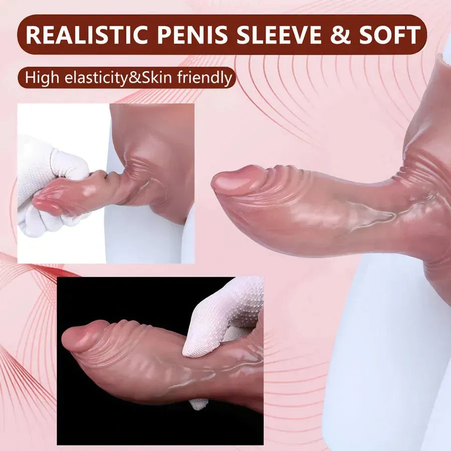 6 Inch Wearable Penis Sleeve Hollow Dildo Pants