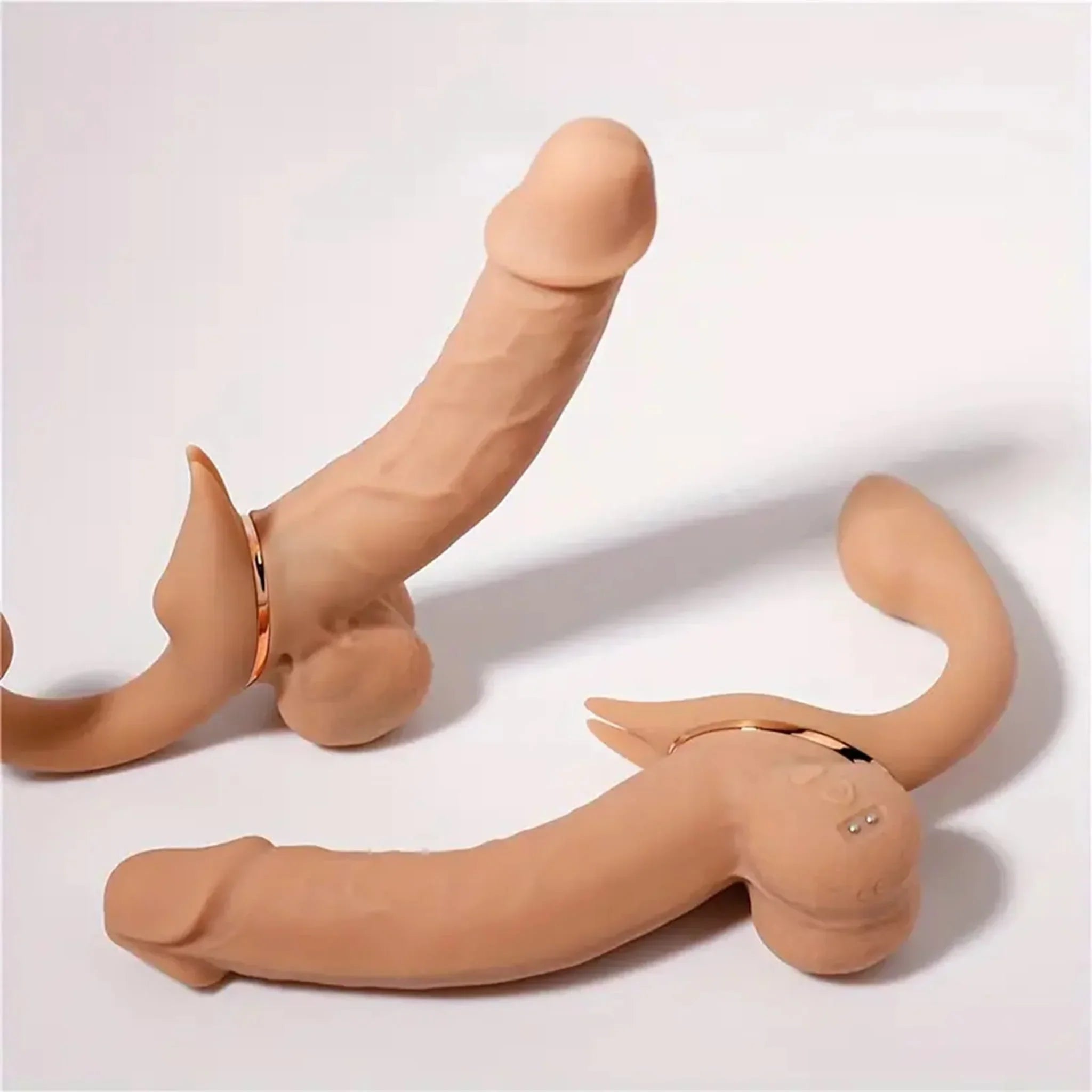 Realistic Vibrating Thrusting Women Strapless Dildo