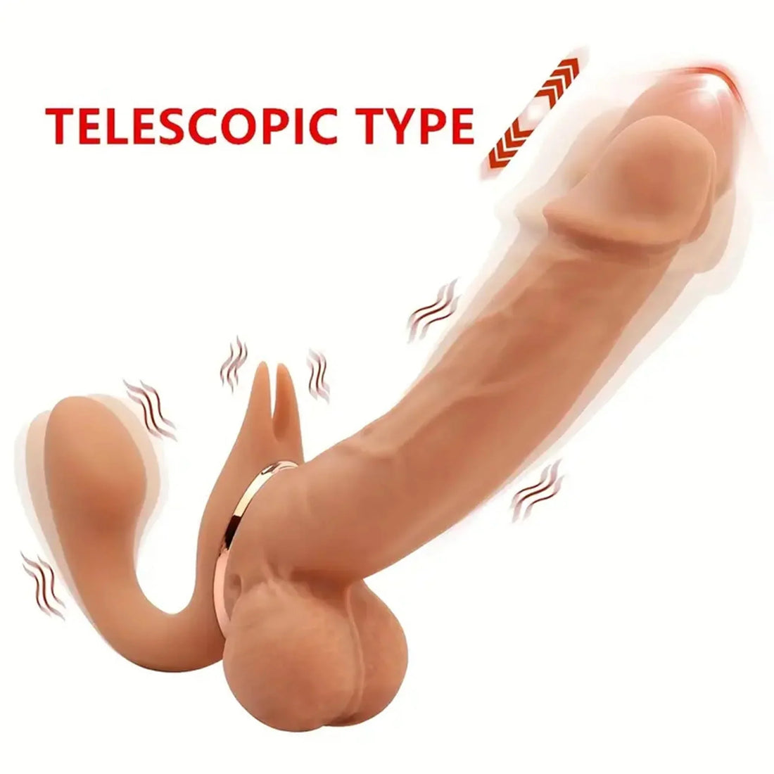 Realistic Vibrating Thrusting Women Strapless Dildo