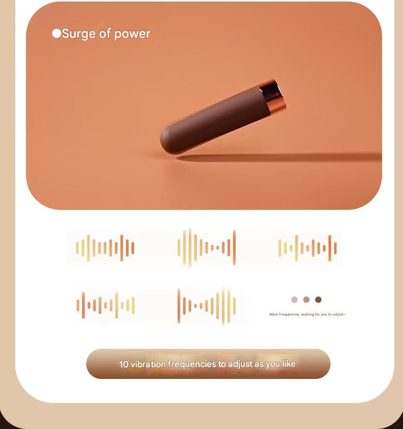 Remote Control Bullet Vibrator Brown Small