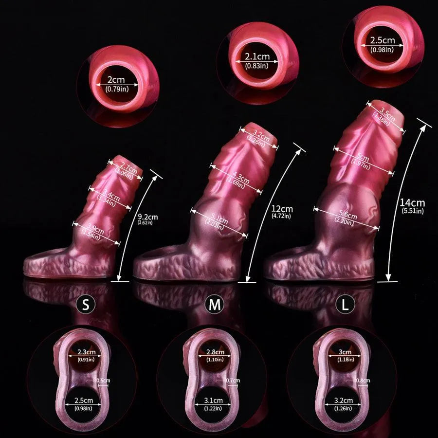 Silicone Texture Knot Open Monster Penis Sleeve