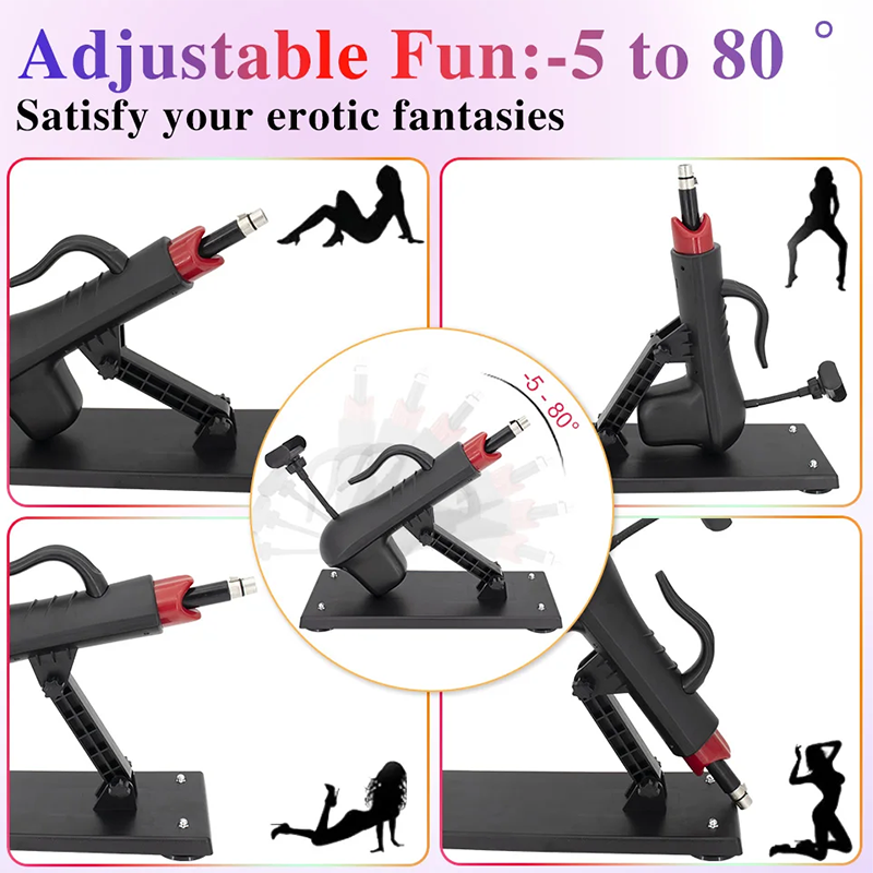 Black Remote Controlled Adjustable Powerful Sex Machine